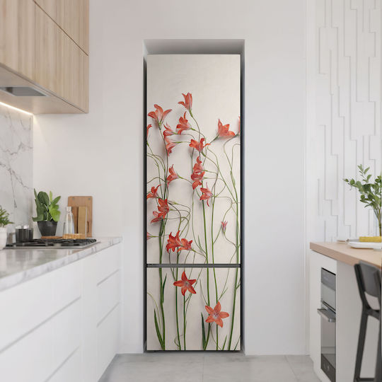 Magnetisches Kühlschrank-Cover Sanfte Blumen Vertikale Anordnung 60x190 cm