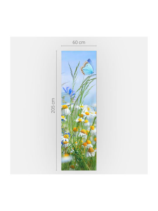 Decorativă Husă Magnetică Pentru Frigider Fluture Fundal De Pajiște 60x250 Cm