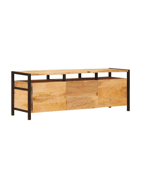 Bufet din Lemn Masiv & Metal cu Sertare Maro 110x30x40cm