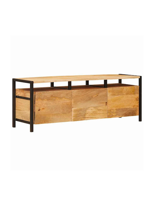 Bufet din Lemn Masiv & Metal cu Sertare Maro 110x30x40cm
