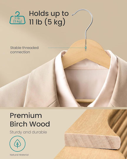Songmics Kleiderbügel Beige CRW030K01 30Stück