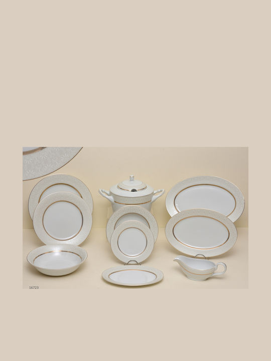 Bohemia Auriu Porțelan Set de Vase 72buc
