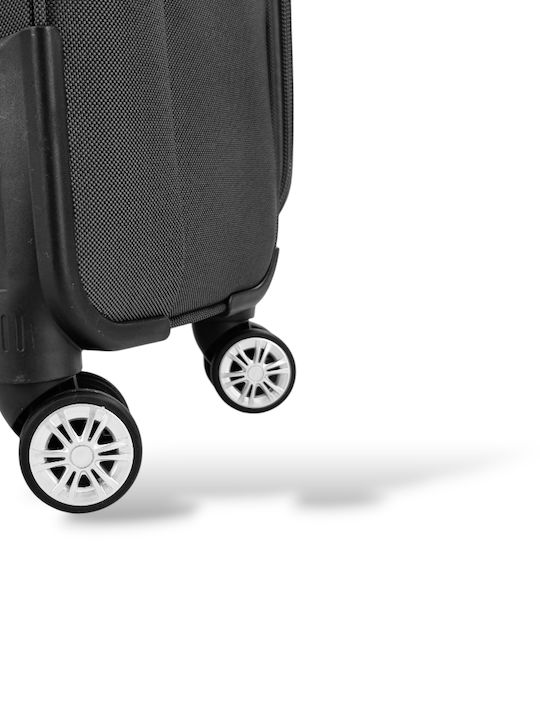 Jetbags Rz8024 Set of Fabric Suitcases Travel 3pcs 4 Wheels & Lock Red