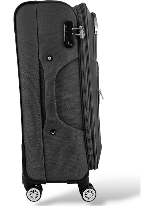 Jetbags Rz8024 Set of Fabric Suitcases Travel 3pcs 4 Wheels & Lock Red