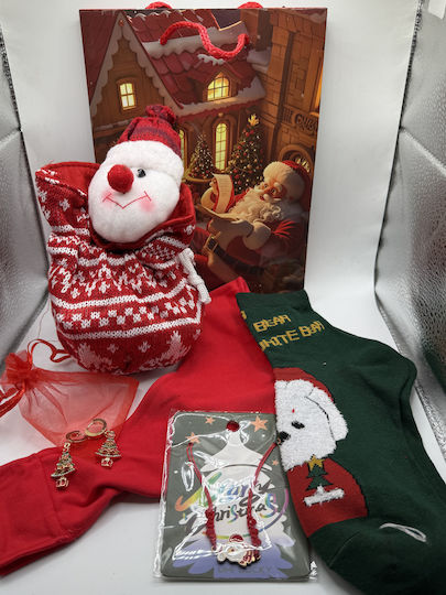 Secret Santa Γυναικείο Χριστουγεννιάτικο Gift Set Πουγκί Χιονάνθρωπο