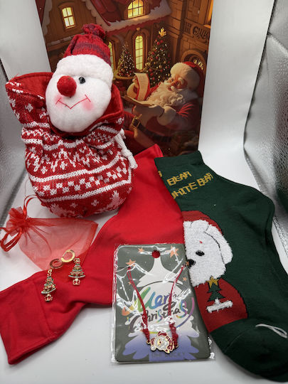 Secret Santa Γυναικείο Χριστουγεννιάτικο Gift Set Πουγκί Χιονάνθρωπο