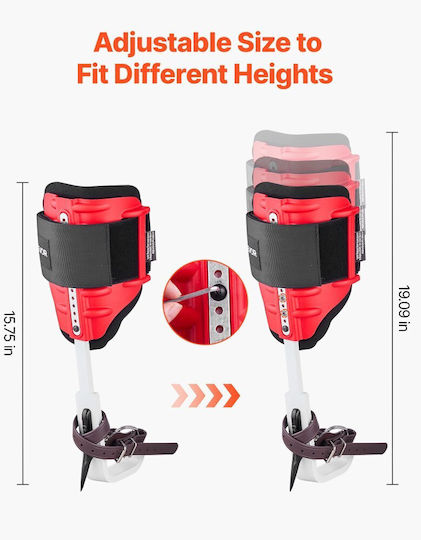 Vevor Tree Climbing Spike Set Adjustable Tree Climbing Equipment Protective Spike Straps Load Capacity 159 Kg Durable Arboriculture Equipment Aluminum Fruit Picking Hunting