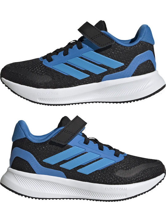 Runfalcon 5 El C Kids Sports Shoes Running with Hoop & Loop Closure Black