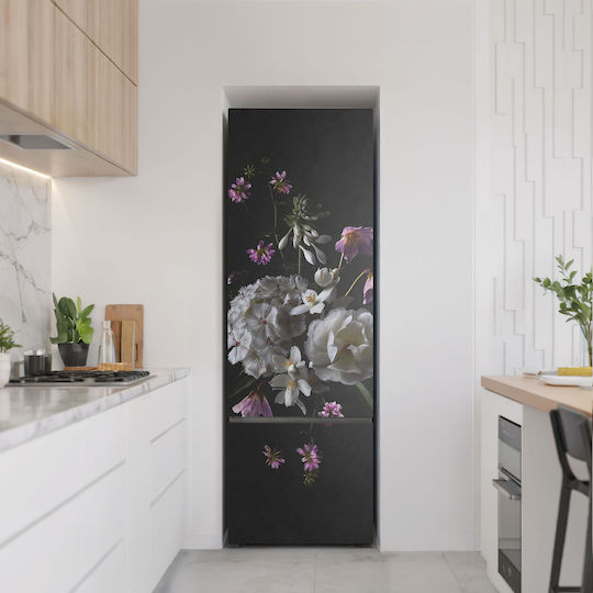 Magnetisches Kühlschrank-Wandsticker & Wandgemälde Blumenmuster Blumenstrauß Detail 60x180 cm