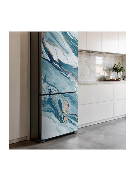 Husă Magnetică Pentru Frigider Model Valuri Abstracte Mișcare 70x190 Cm