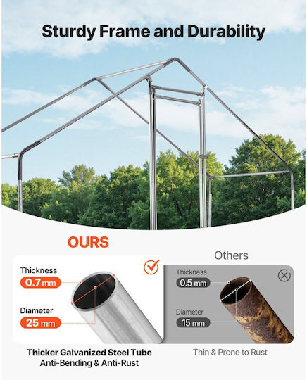 Vevor Κοτέτσι Μεταλλικό Μ3 x Π2 x Υ1μ.