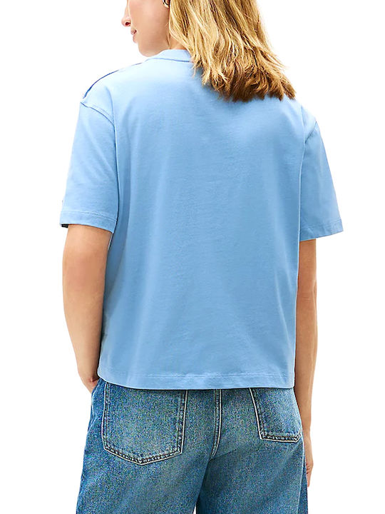 Tommy Hilfiger Script Tricou Alb-bleu ciel Tommy Hilfiger Script Tricou Alb-bleu ciel
