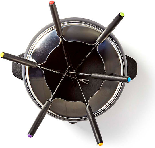Melissa Electric Metallic Fondue Pot Black 25x16.5x21.5cm