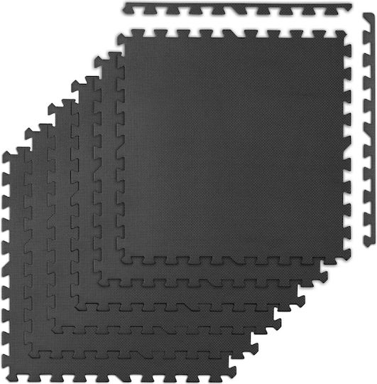NEO Sport Podele Puzzle de Gimnastică Negre 180x120cm 6buc