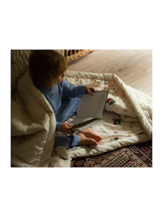 La Millou Blanket Nursery Swaddling Blankets Velvet Ecru 110x110cm