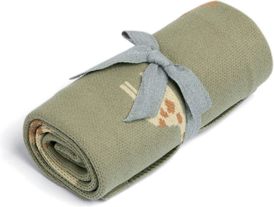 Mamas & Papas Blanket Nursery Swaddling Blankets Knitted Green 70x90cm
