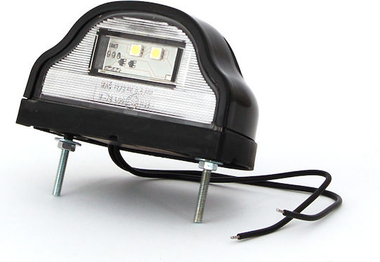 Led License Plate Light Was Adr 3 Smd Led 12 24 V 2 Functions Black Housing 1 Piece