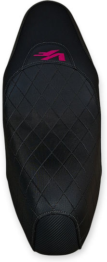 Vf185 Gen2 Sym Anti-slip Quilted Baklavadoto Seat Cover Gray Seams Fuchsia Logo