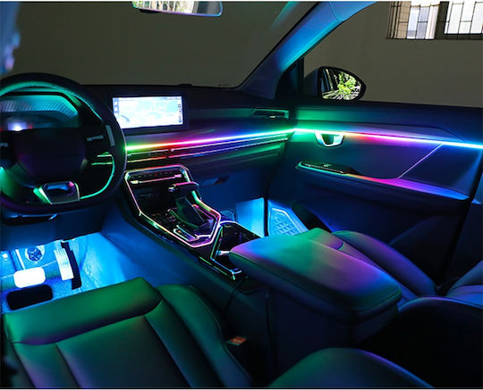 Diq Ambient Dream 256 Black Universal Thin Light Black Strip Ambient Light 18 Lights 256 Colors