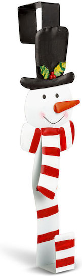Metal Support Wreath Door Decoration – Snowman Model – 38 Cm