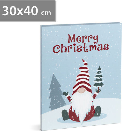 Pictură De Crăciun Cu Led Suport 2 Baterii Aa 30 X 40 Cm 58463