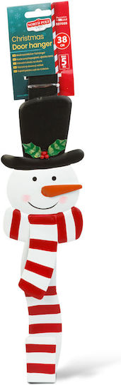 Metal Support Wreath Door Decoration – Snowman Model – 38 Cm