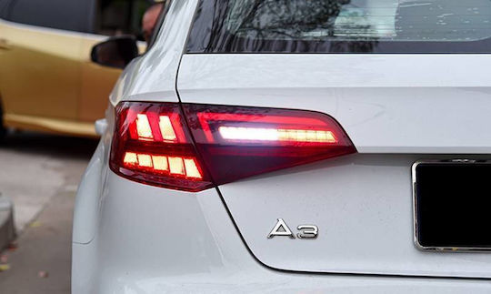 Taillights Set Audi A3 8v 2013-2019 Sportback Led Bar Red Smoked