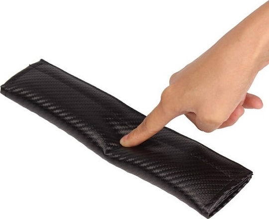 Set Car Seat Belt Pads Opel 2 Pieces Hw-0400 Black White