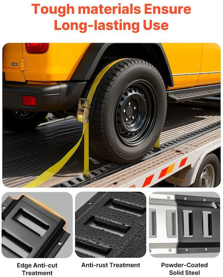 Vevor E-track Tie Rail Kit 4 Rails E 2.3 M 26 Pieces Includes 2 Ratchet Straps & 8 O Rings & 8 D Tie Rings & 8 End Caps Suitable For Garage Trucks Trailers Motorcycles