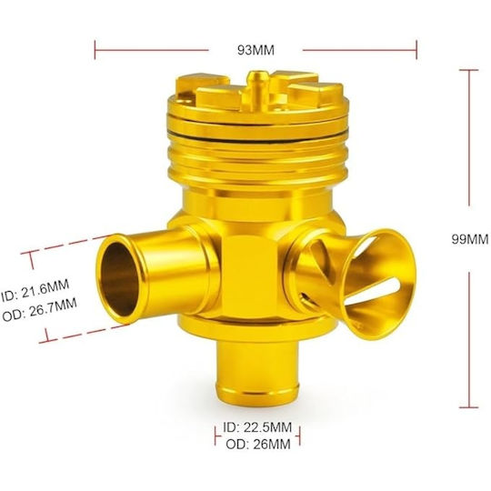 Car Open and Closed Type Blow Off Valve Universal Gold