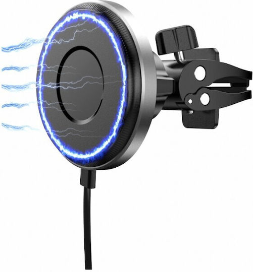 iPEAX Car Mobile Mount with Magnet and Wireless Charging MagSafe Black