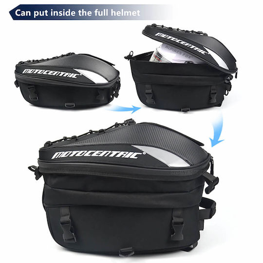 Waterproof Motorcycle Tail Bag 37lt Black
