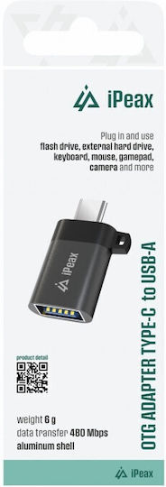 iPEAX Convertor USB-C / USB-A feminin în USB-C / USB-A feminin 1buc