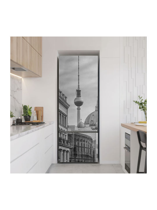 Magnetică Husă Pentru Frigider Decorativă Turnul Televiziunii În Oraș 70x190 Cm Magnetică Husă Pentru Frigider Decorativă Turnul Televiziunii În Oraș 70x190 Cm