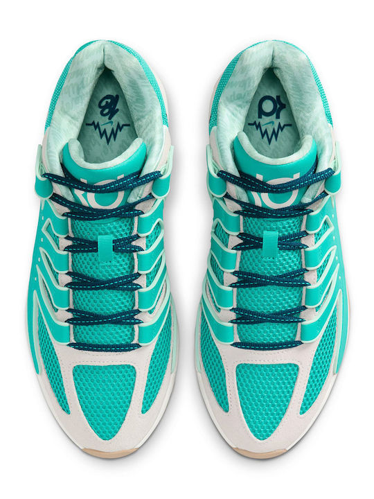 KD18 "Wanda" Low Basketball Shoes Midnight Turquoise Phantom Kinetic Green Mint British Khaki Metallic Gold