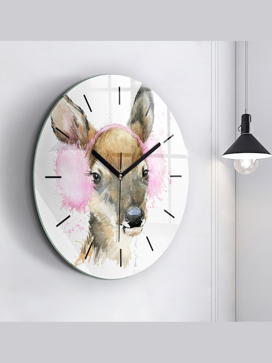 Tulup Kinder Wanduhr Glas