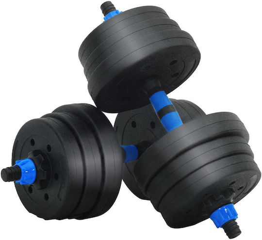 vidaXL Set De Gantere Cu Set De Gantere Greutate Totală 30kg