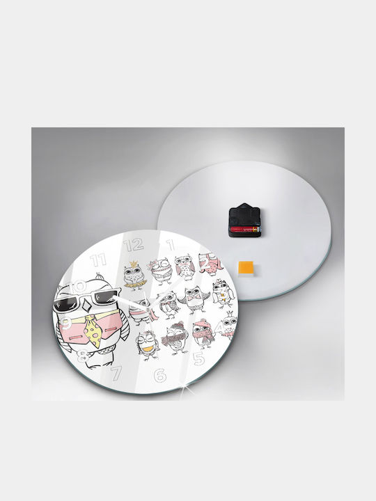 Tulup Kids Glass Wall Clock