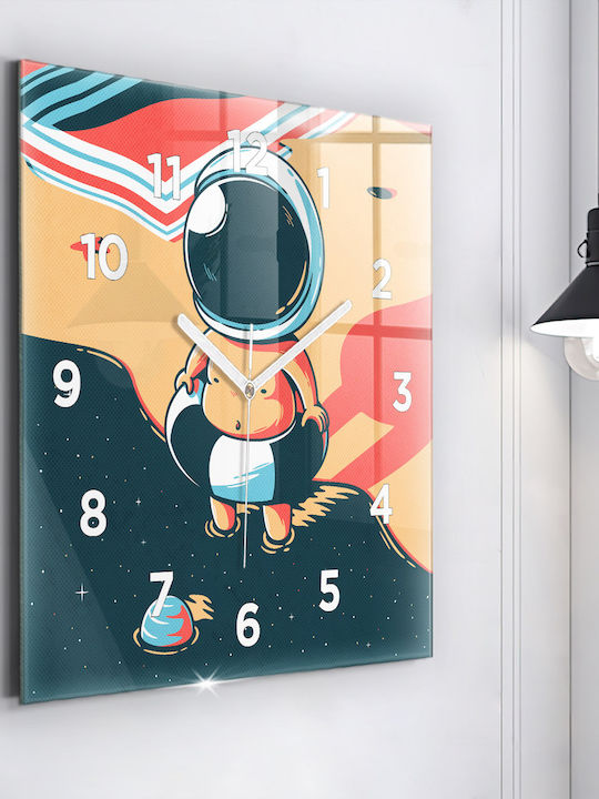 Tulup Ceas De Perete Pentru Copii Spațiu Din Sticlă 60x60cm