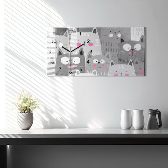 Tulup Ceas de Perete pentru Copii Sticlă 60x30cm