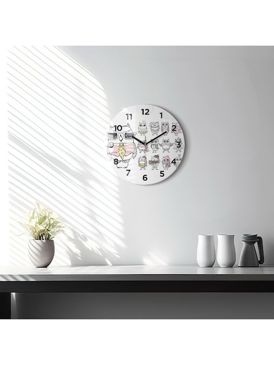 Tulup Kids Glass Wall Clock