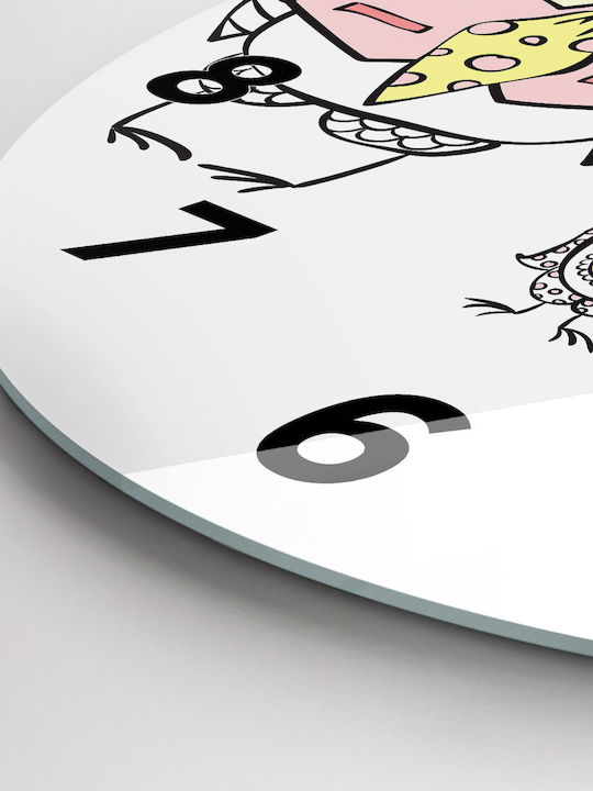 Tulup Kinder Wanduhr Glas