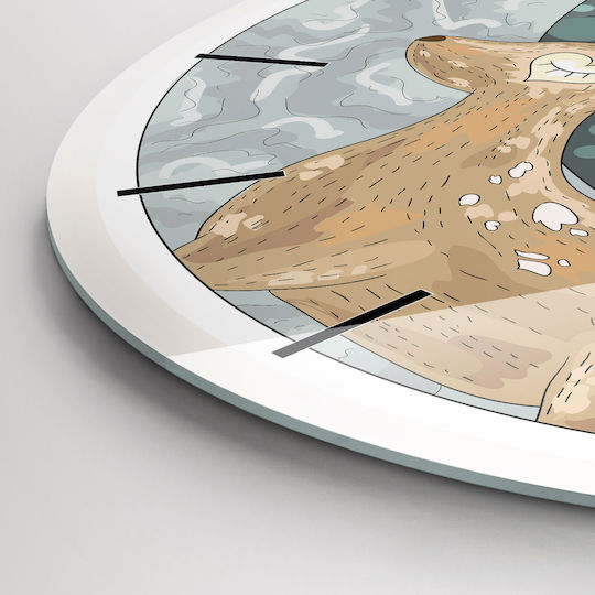 Tulup Kinder Wanduhr Glas