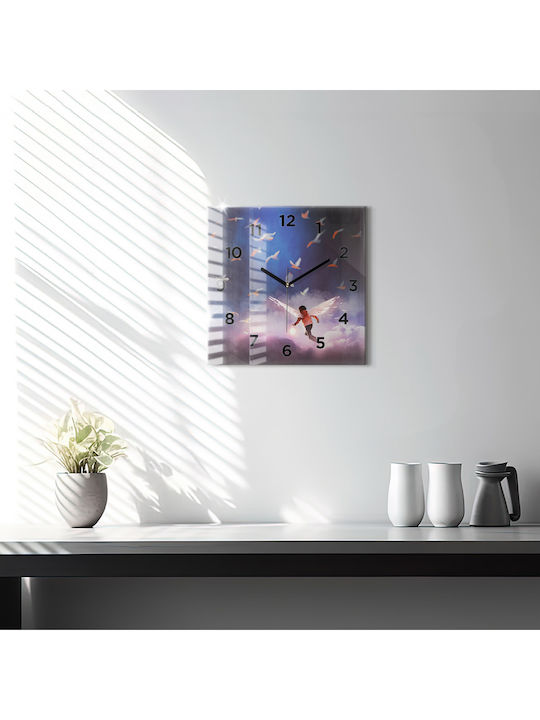 Tulup Παιδικό Ρολόι Τοίχου Γυάλινο 30x30cm