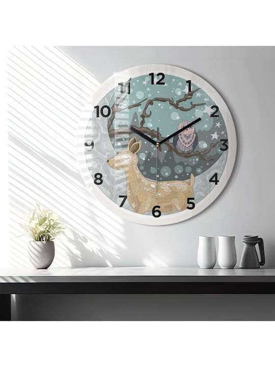 Tulup Kinder Wanduhr Glas