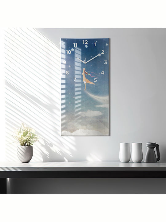 Tulup Παιδικό Ρολόι Τοίχου Γυάλινο 30x60cm