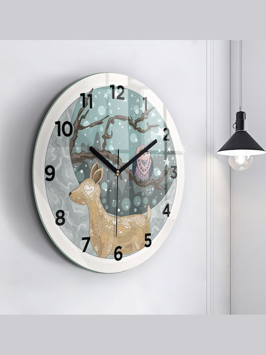 Tulup Kinder Wanduhr Glas