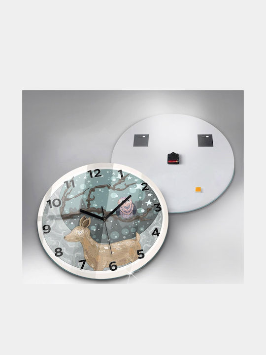 Tulup Kinder Wanduhr Glas