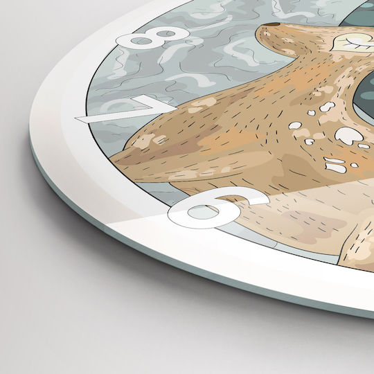 Tulup Kinder Wanduhr Glas