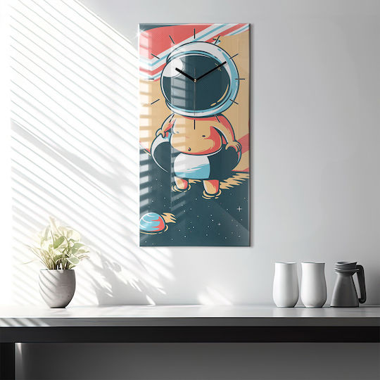 Tulup Kinder Wanduhren Thema Raum Glas 30x60cm